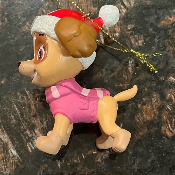 2019 Set of 2 Paw Patrol Ornaments. Skye & Chase with Christmas hats Preowned - Picture 7 of 10